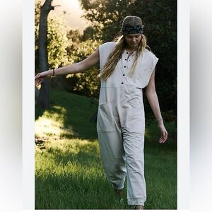 Free People All Day Everyday Henley Jumpsuit. Size Small.